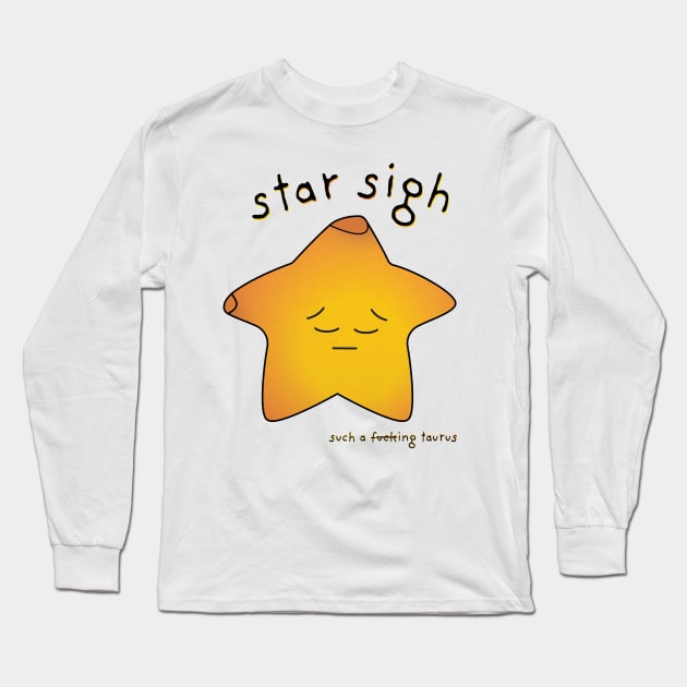 Star Sigh Long Sleeve T-Shirt by Surplusweird